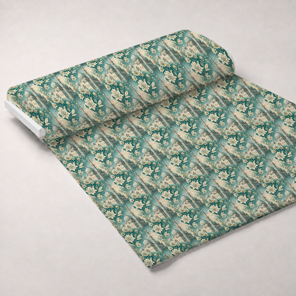 Islamic Blue Pattern 5 Minky Fabric