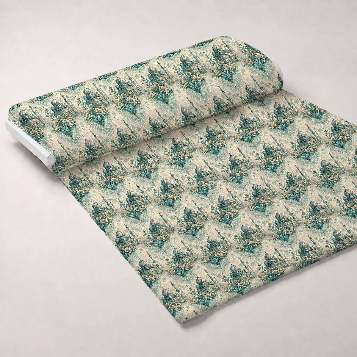 Islamic Blue Pattern 6 Minky Fabric