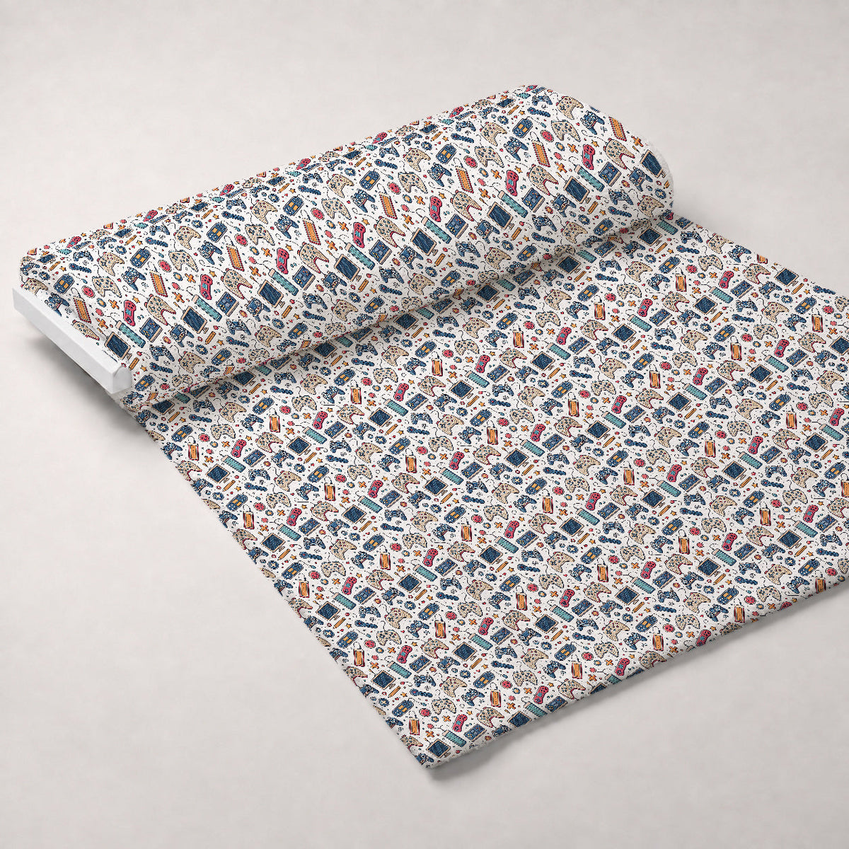 Joystick Doodles Pattern 4 Minky Fabric