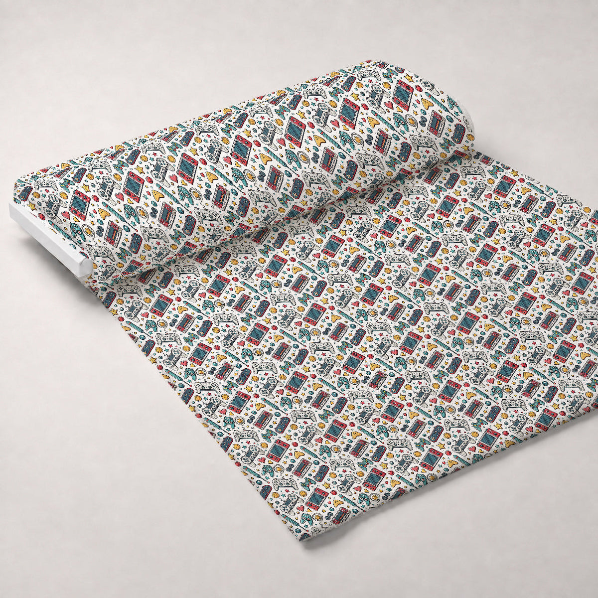 Joystick Doodles Pattern 6 Minky Fabric