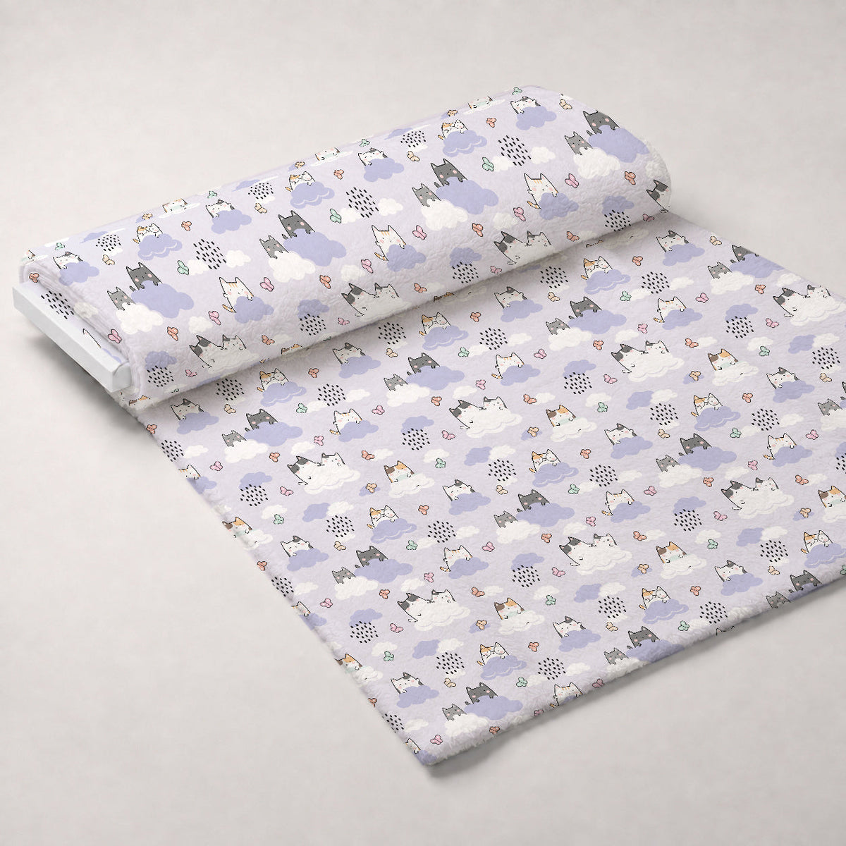Kawaii Kitty Garden Pattern 4 Minky Fabric
