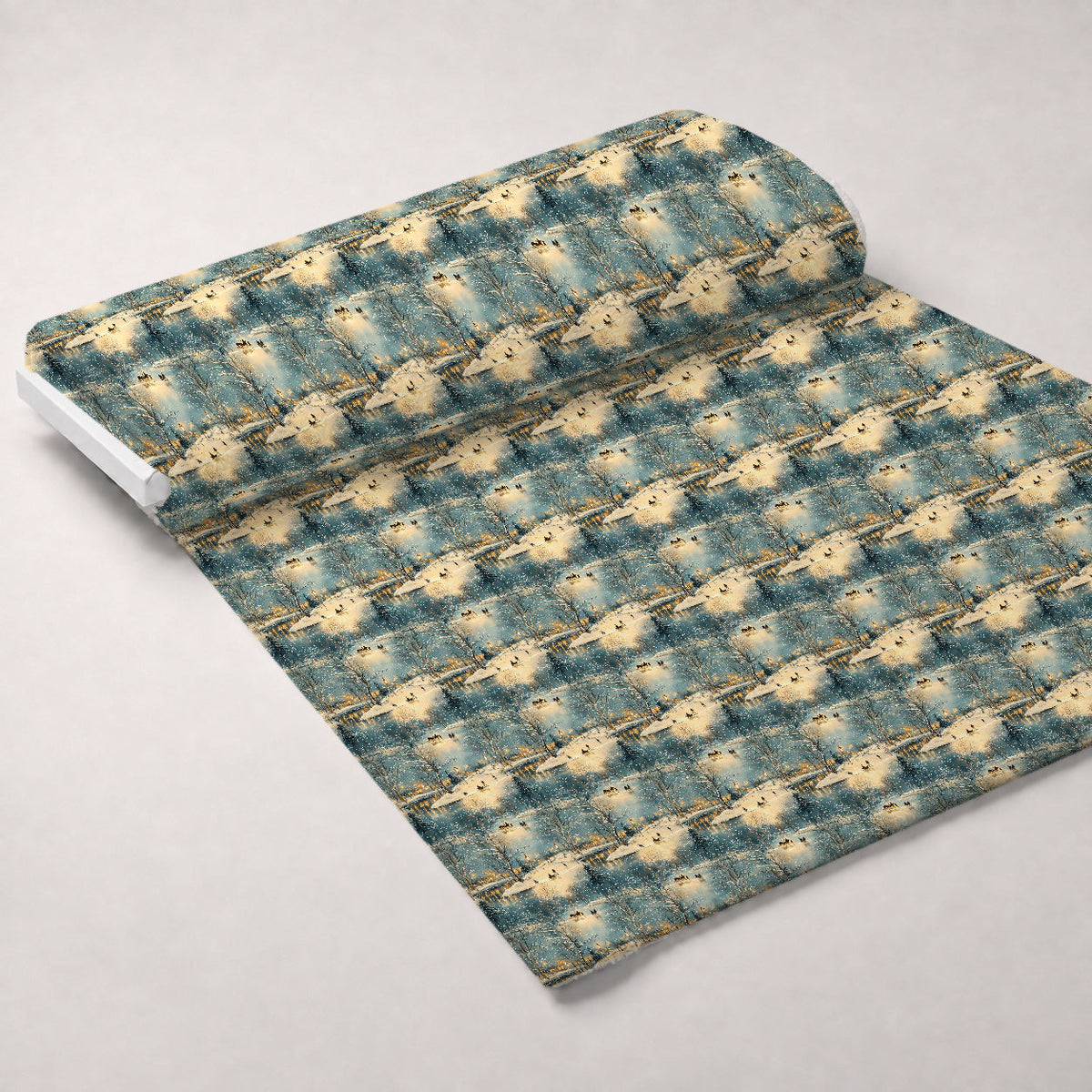 Lamplight Snowfall Pattern 3 Minky Fabric