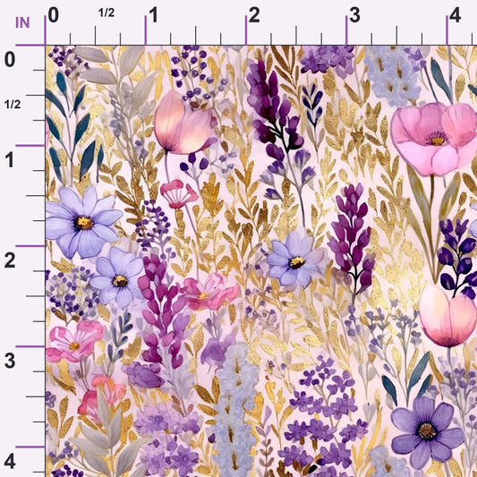 Lavender Meadow Pattern 8 Minky Fabric
