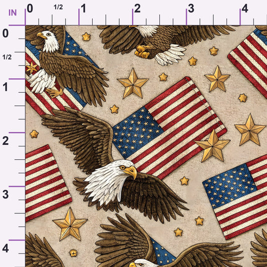 Liberty Eagles Pattern 10 Minky Fabric