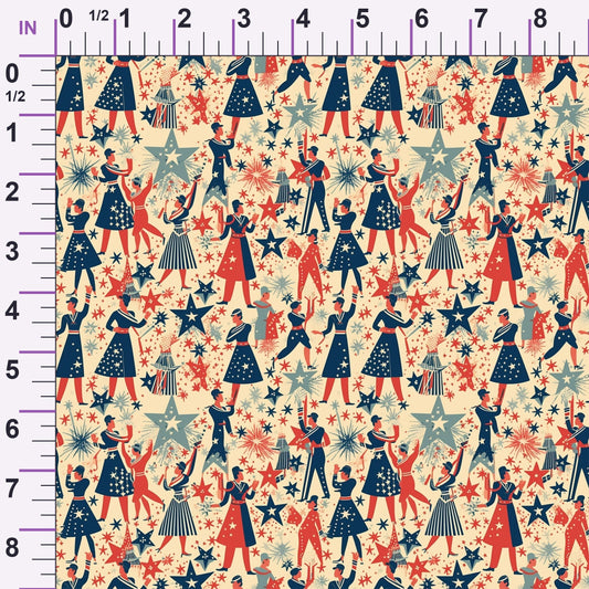 Liberty Gazette Pattern 4 Minky Fabric