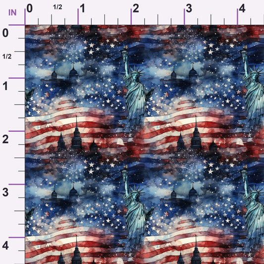 Liberty Skies Pattern 1 Minky Fabric