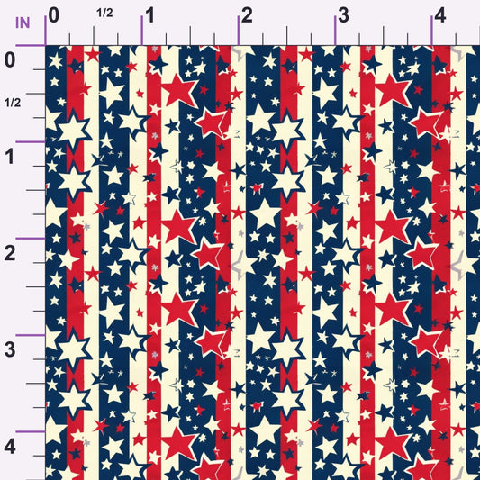 Liberty Stars Pattern 4 Minky Fabric