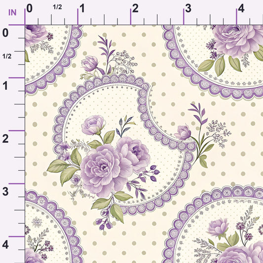 Lilac Ribbon Trellis Pattern 10 Minky Fabric