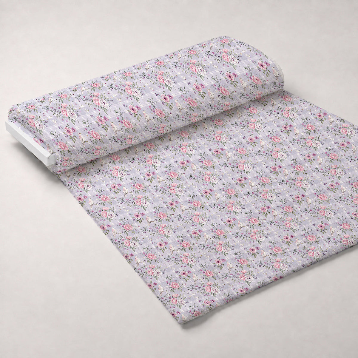 Lilac Ribbon Trellis Pattern 6 Minky Fabric