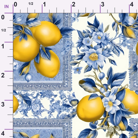 Limoncello Blooms Pattern 5 Minky Fabric