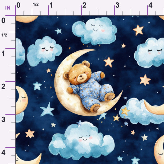 Little Cub Dreams Pattern 1 Minky Fabric
