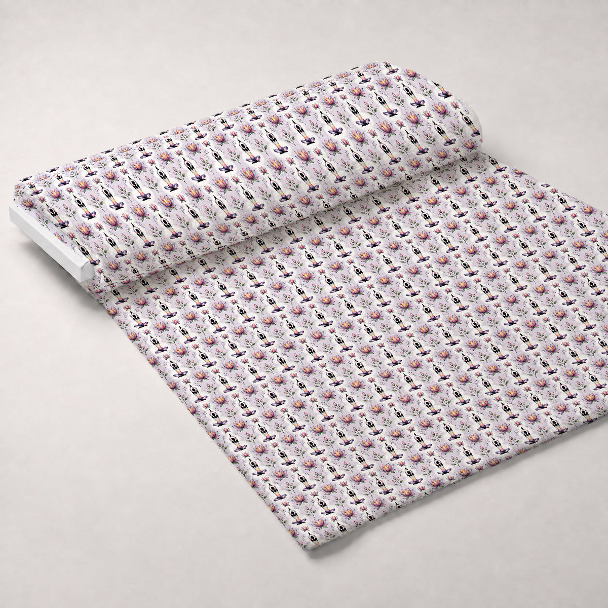 Lotus Meditation Pattern 1 Minky Fabric