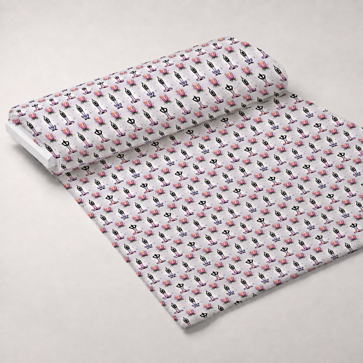 Lotus Meditation Pattern 2 Minky Fabric