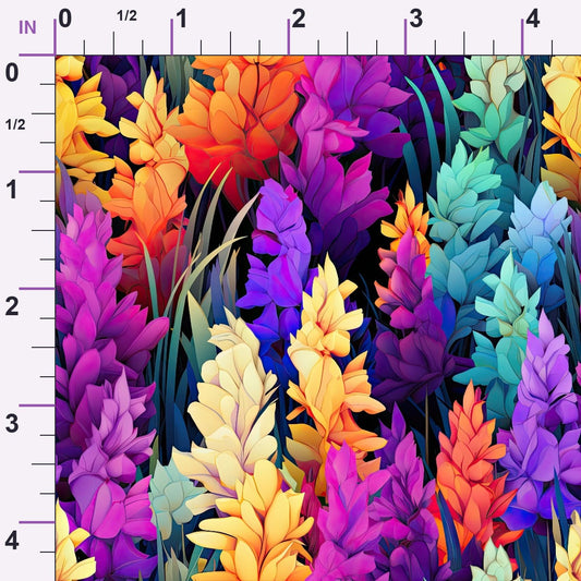 Lupine Spires Pattern 1 Minky Fabric