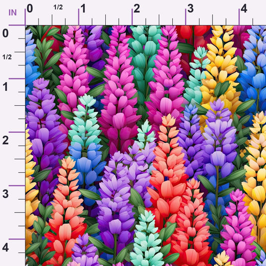 Lupine Spires Pattern 2 Minky Fabric