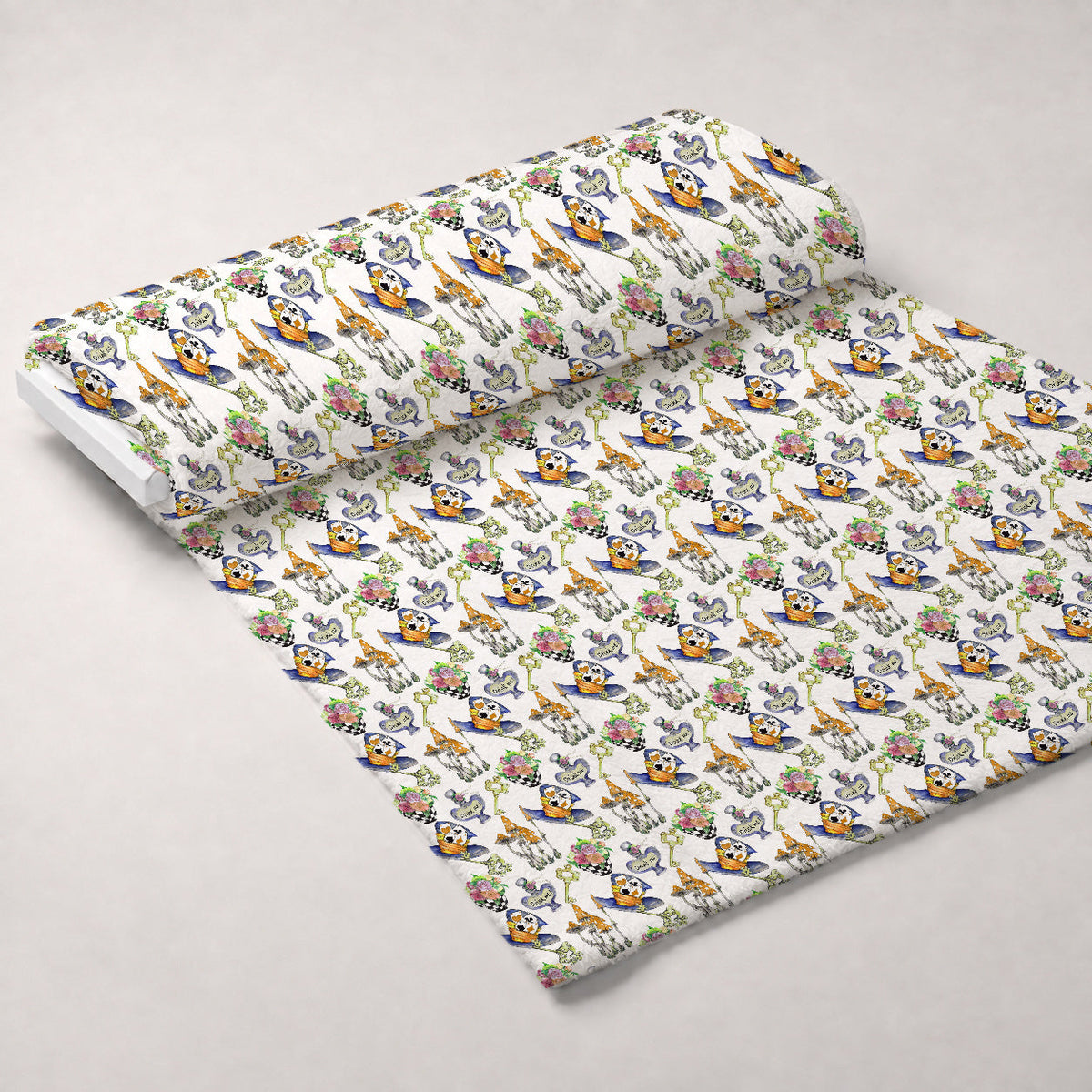 Mad Hatter Harlequin Pattern 5 Minky Fabric