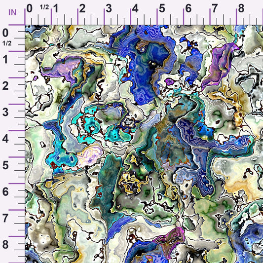 Marbled Opal Pattern 8 Minky Fabric