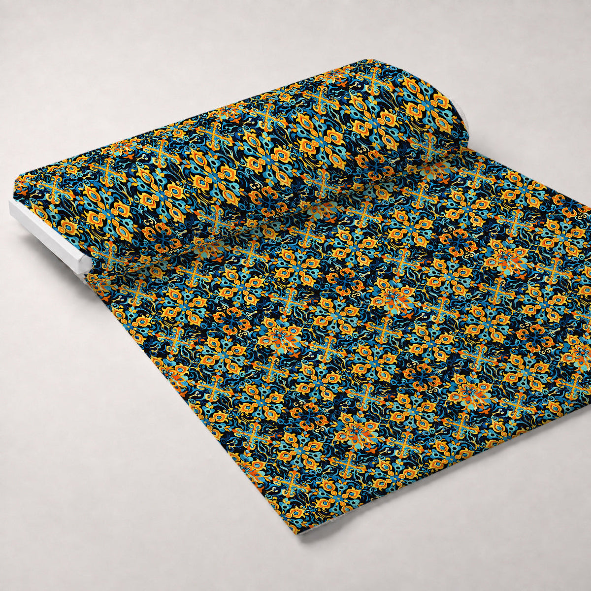 Marigold Mosaic Pattern 12 Minky Fabric