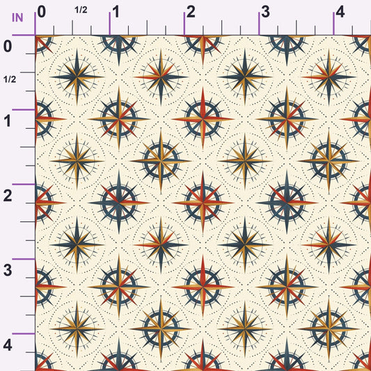 Mariner's Star Pattern 6 Minky Fabric