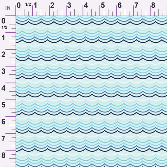 Maritime Blues Pattern 7 Minky Fabric