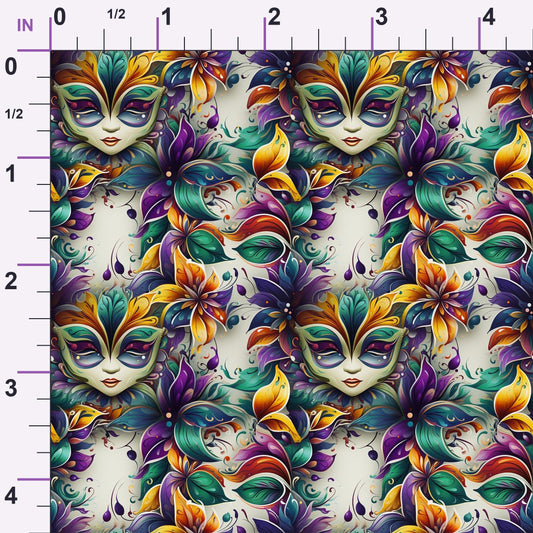 Masquerade Jewels Pattern 1 Minky Fabric