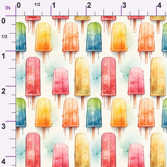 Melty Rainbow Pops Pattern 8 Minky Fabric