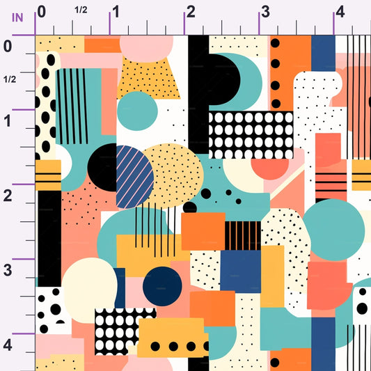 Memphis Pop Pattern 17 Minky Fabric