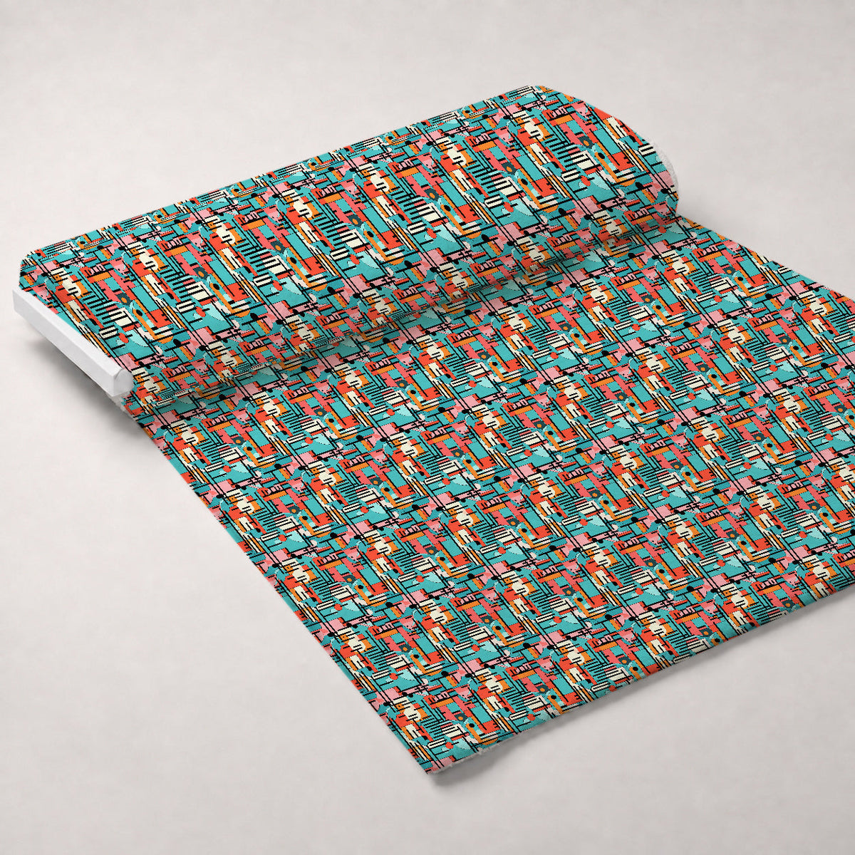 Memphis Pop Pattern 3 Minky Fabric