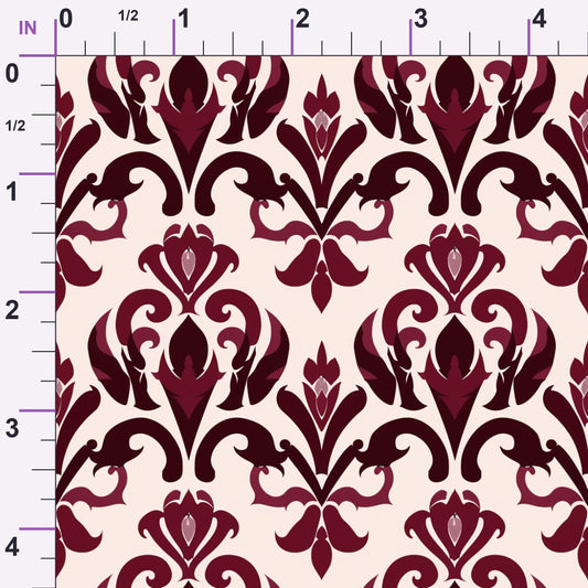 Merlot Mosaic Pattern 16 Minky Fabric