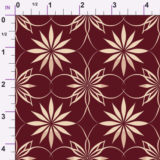 Merlot Mosaic Pattern 4 Minky Fabric