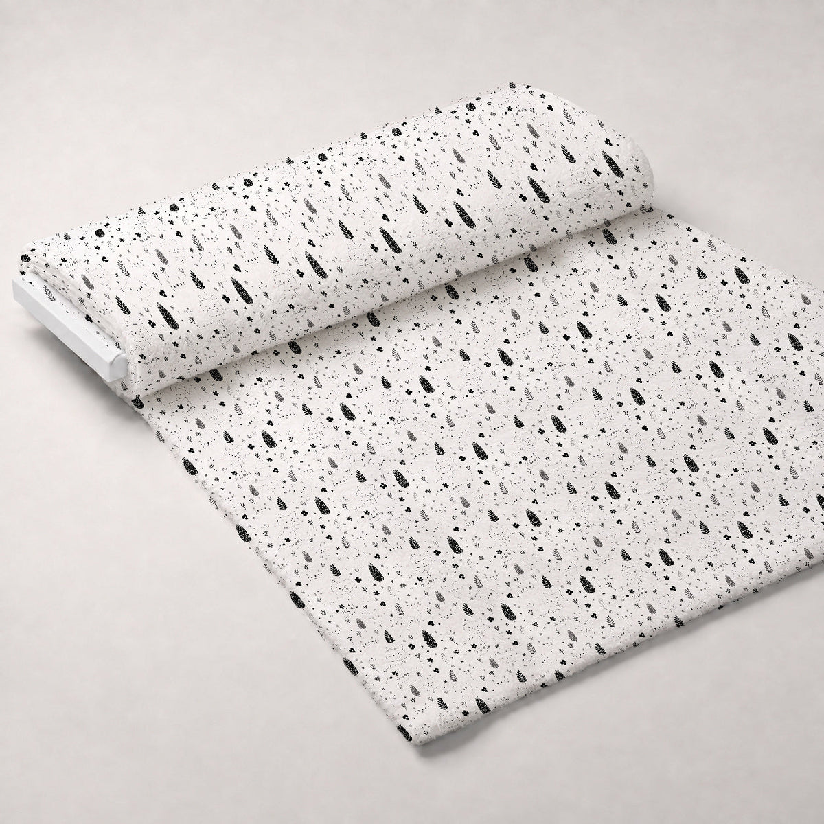 Monochrome Meows Pattern 14 Minky Fabric