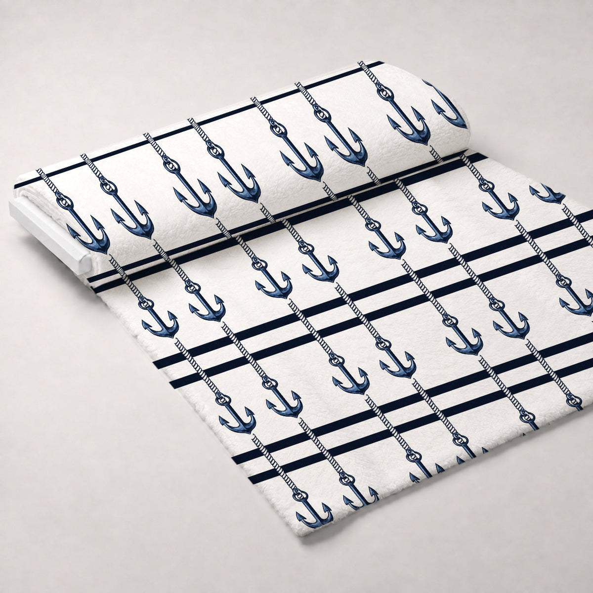 Navy Harbor Pattern 9 Minky Fabric