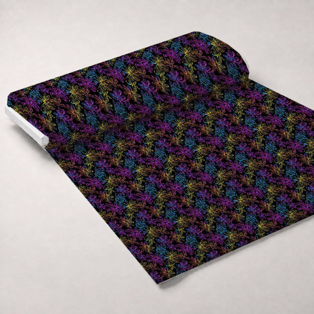 Neon Daisy Pattern 3 Minky Fabric