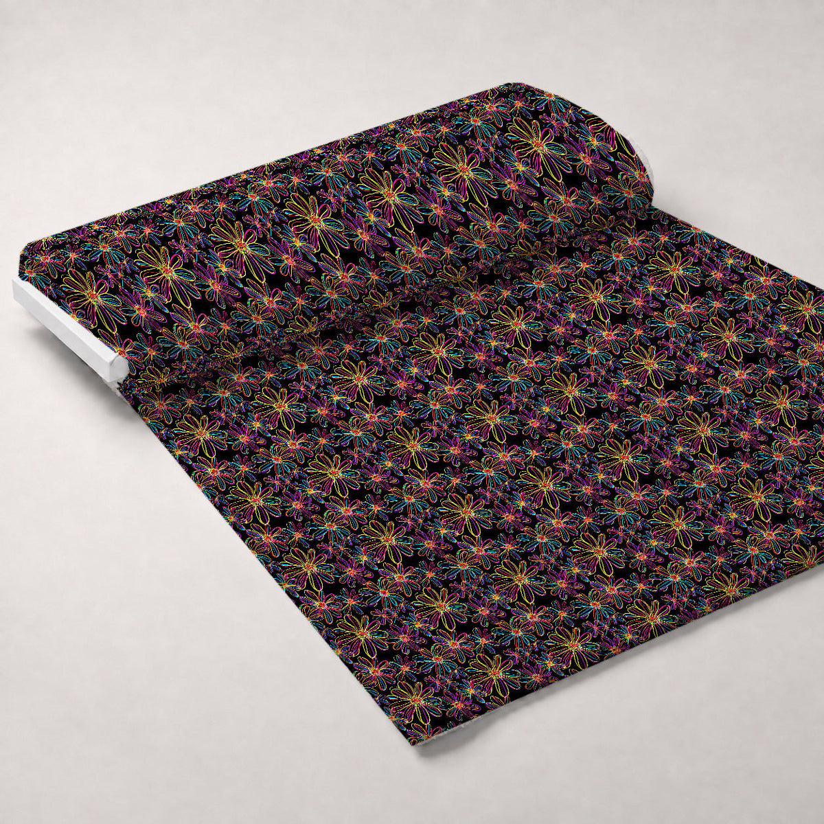 Neon Daisy Pattern 7 Minky Fabric