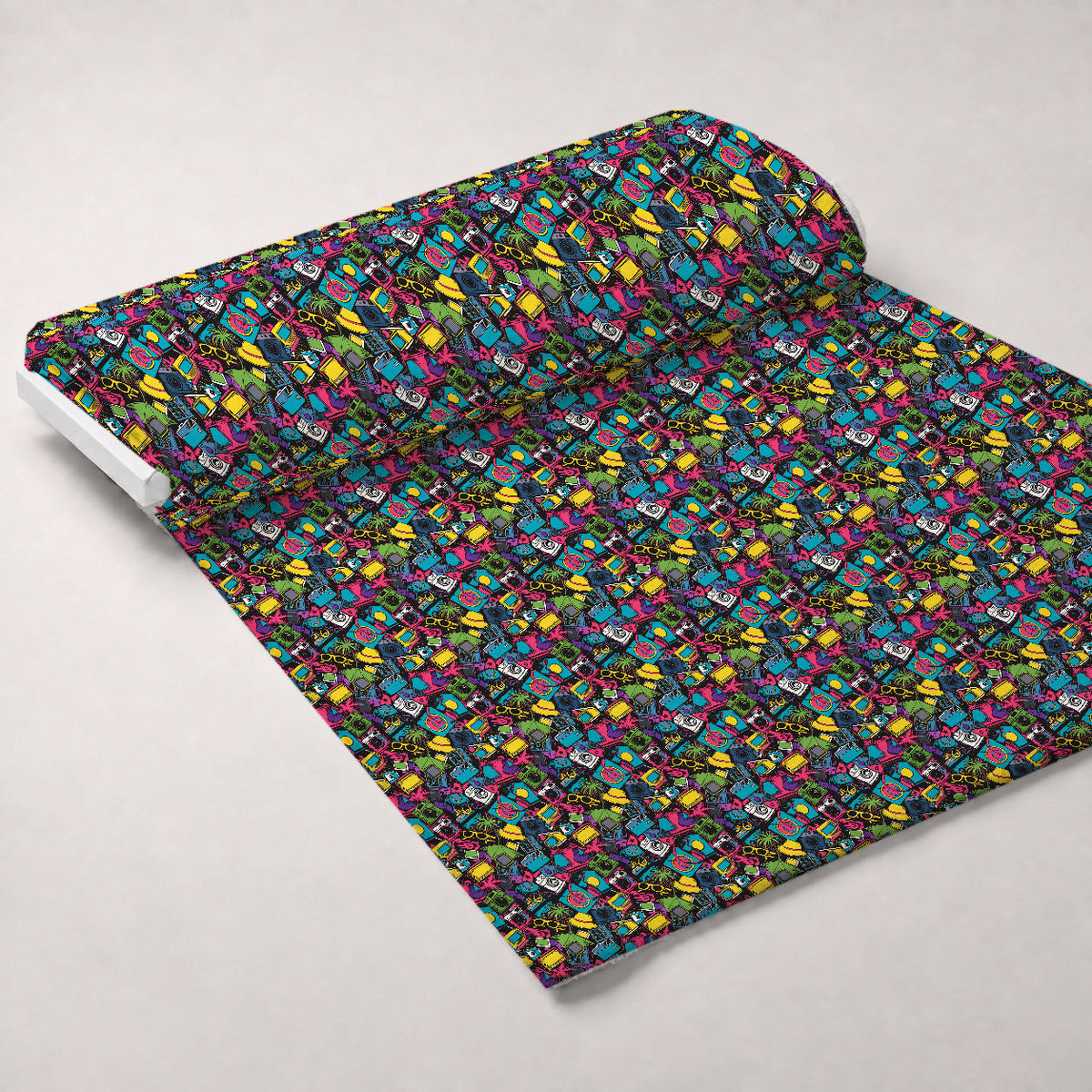 Neon Getaway Pattern 15 Minky Fabric
