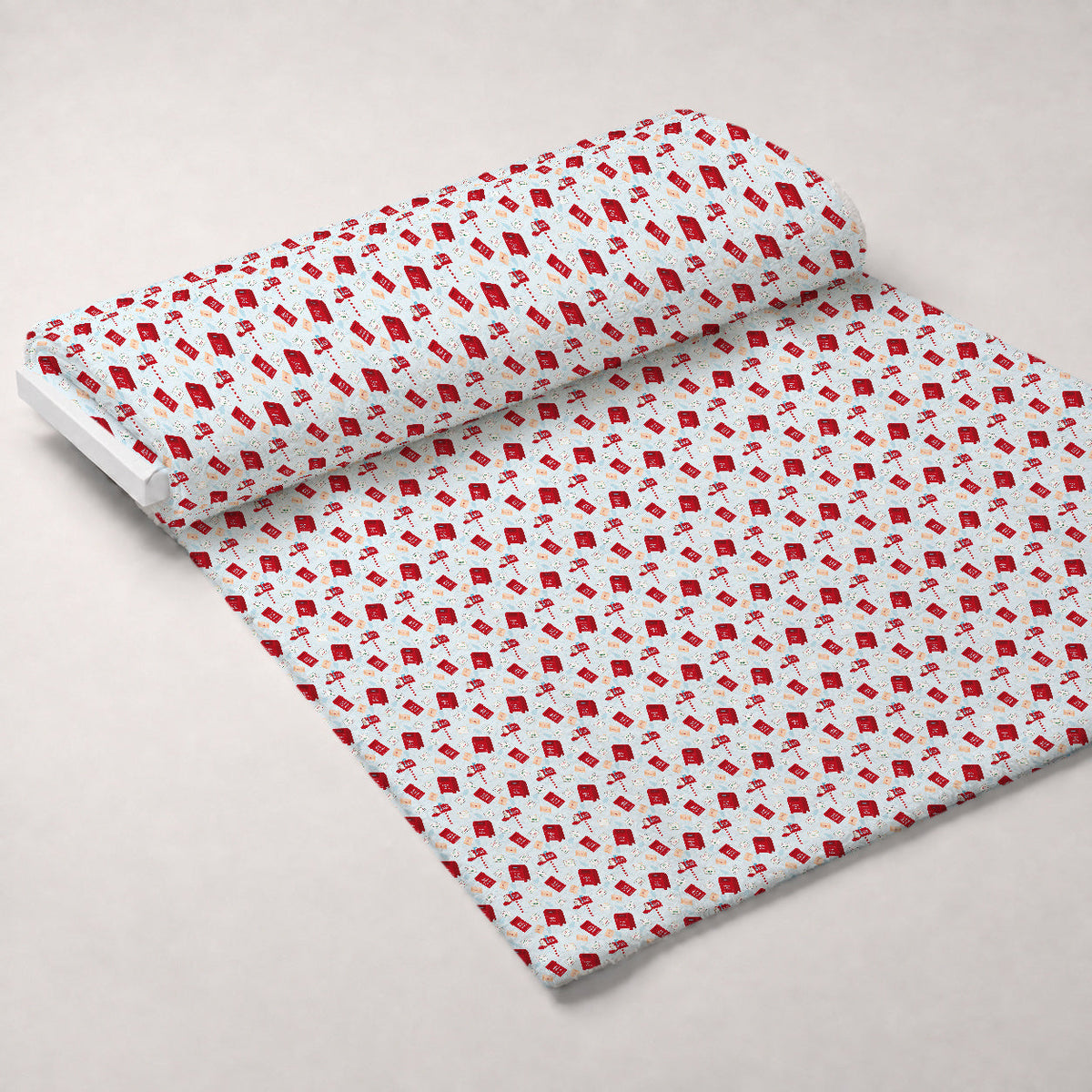 North Pole Post Pattern 12 Minky Fabric