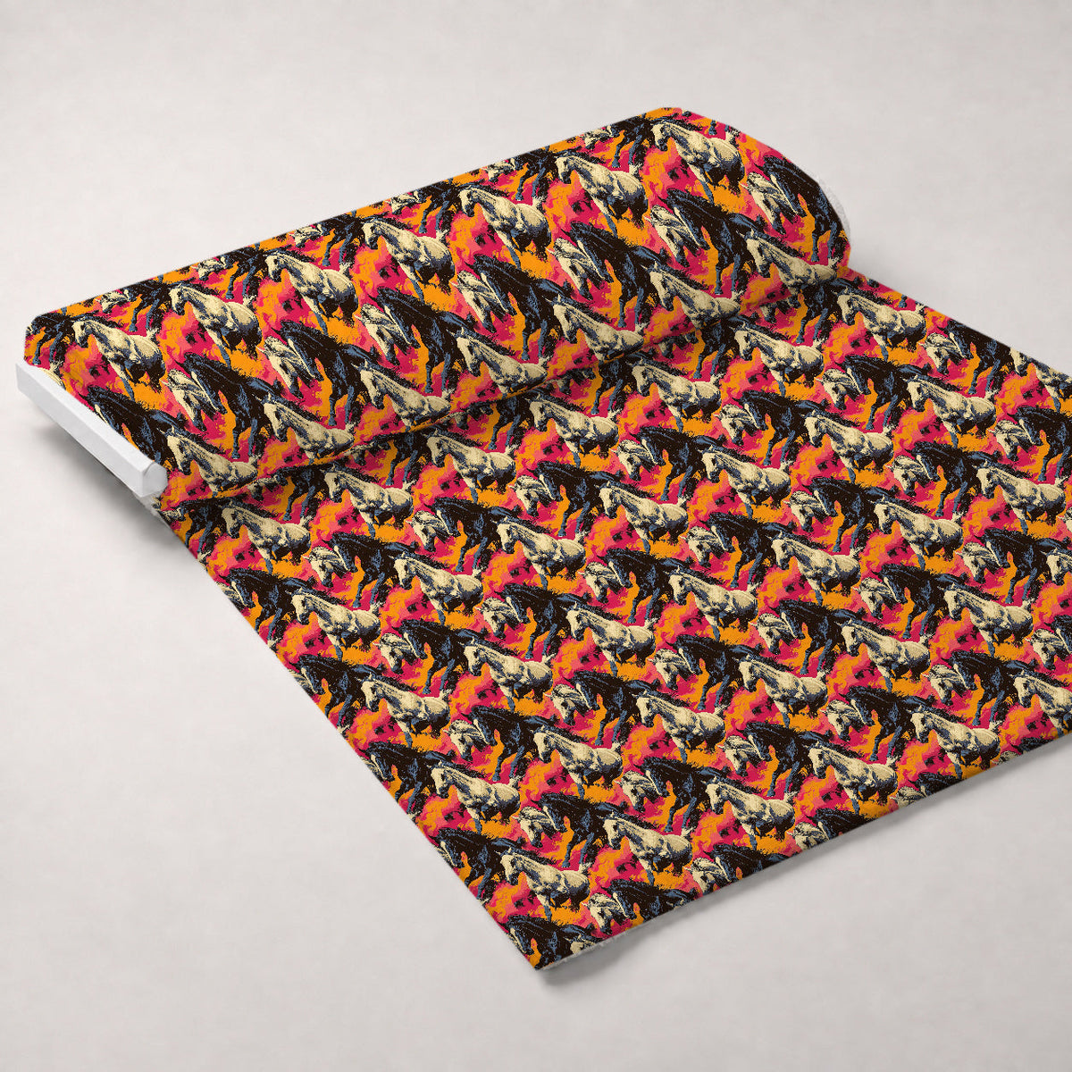 Painted Mustangs Pattern 7 Minky Fabric
