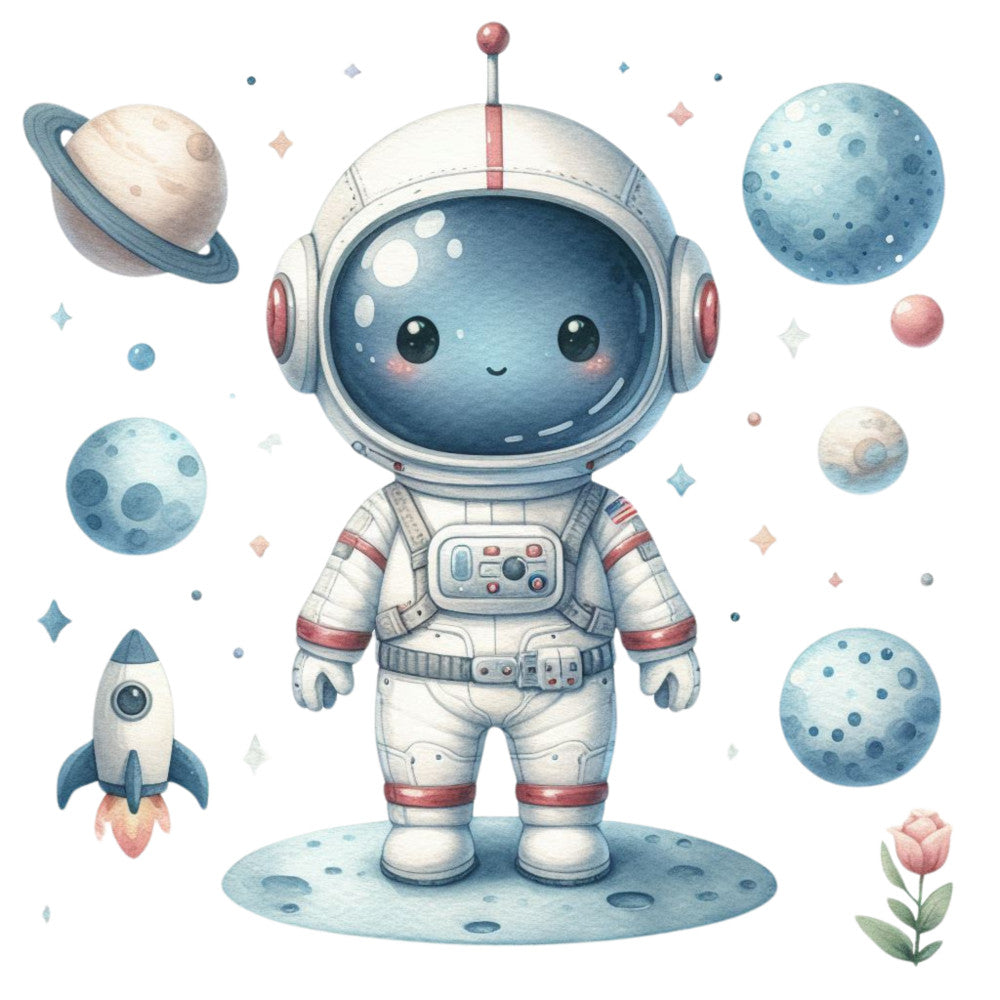 Cute Little Astronaut Fabric Panel 25