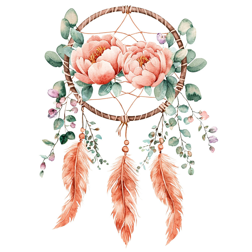 Floral Dreamcatcher Fabric Panel 17