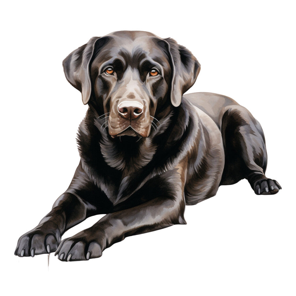 Watercolor Labrador Fabric Panel 17
