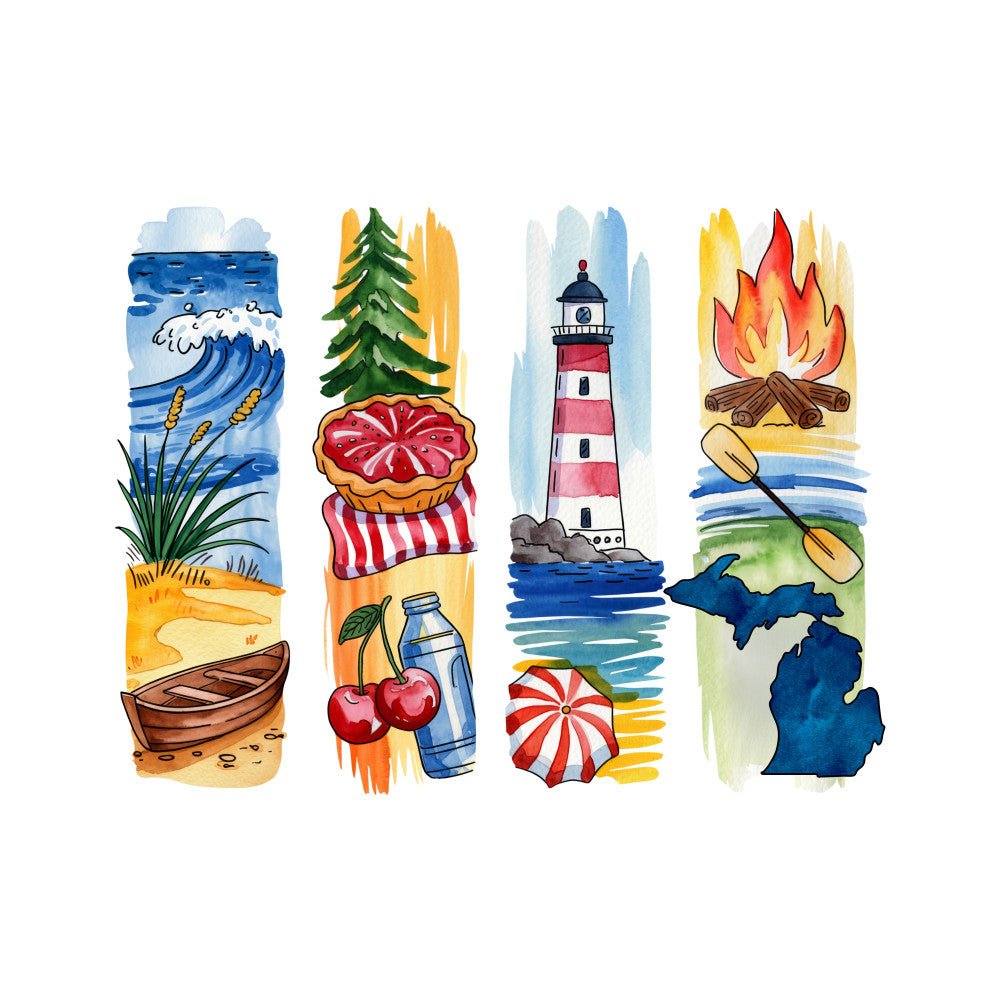 Brushstroke State Fabric Panel 3