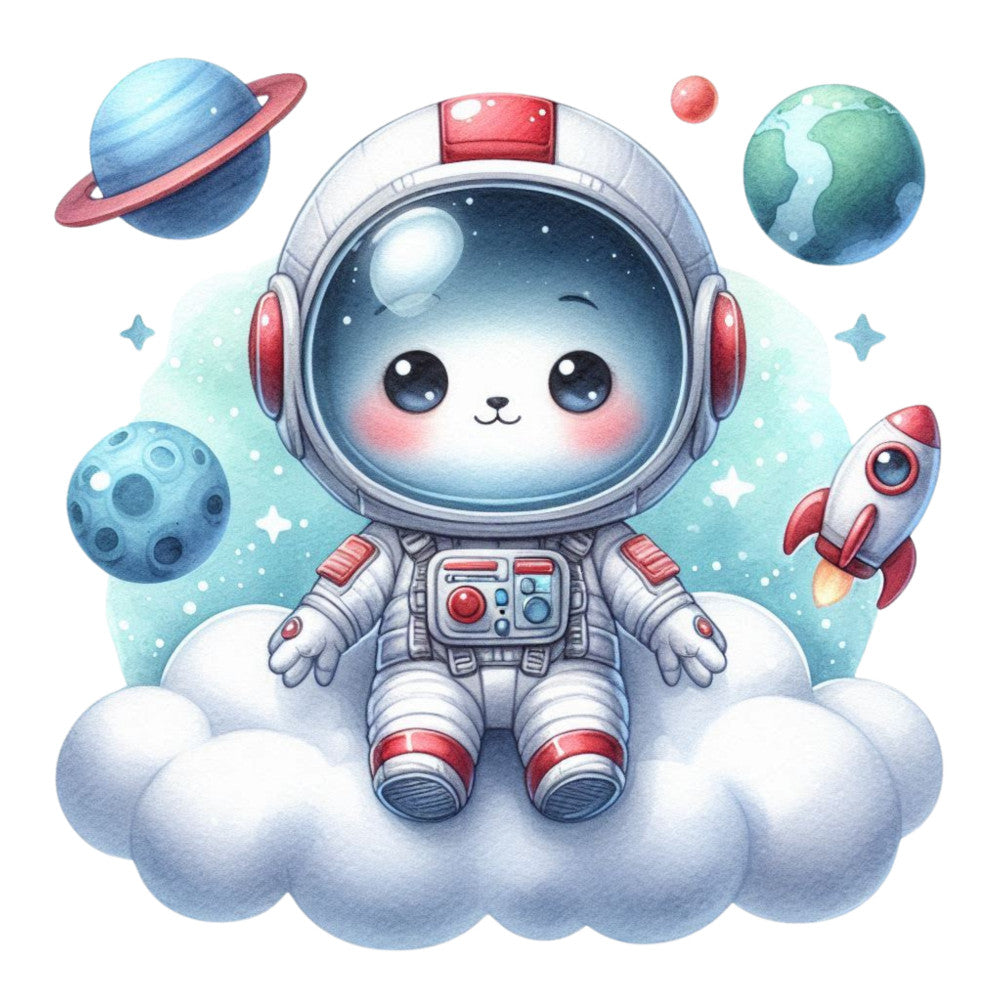 Cute Little Astronaut Fabric Panel 23
