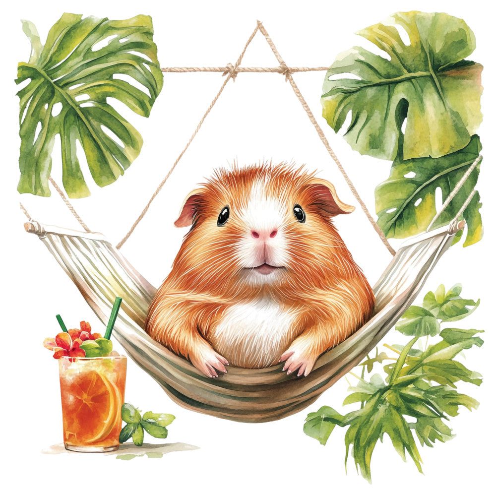Cute Guinea Pigs Fabric Panel 34