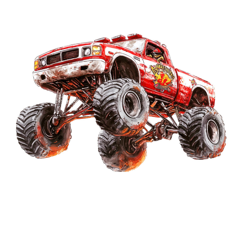 Monster Truck Show Fabric Panel 1