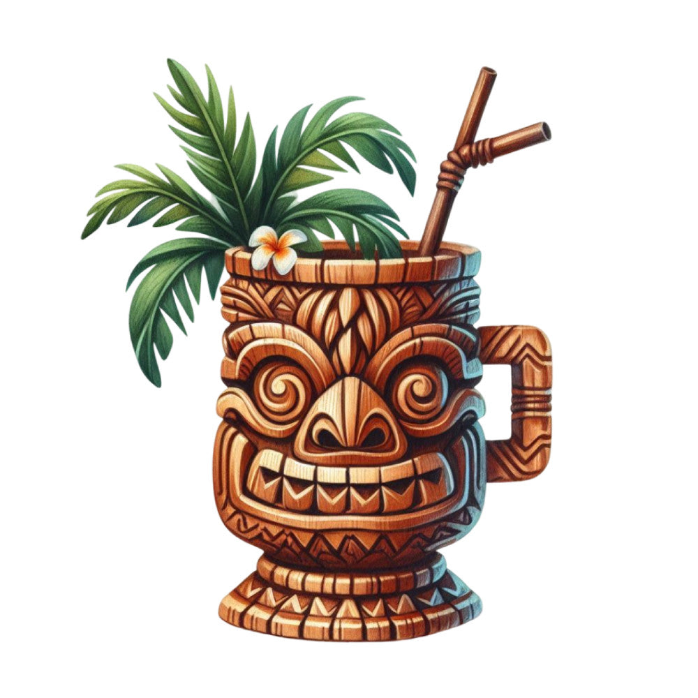 Tiki Cups Fabric Panel 19