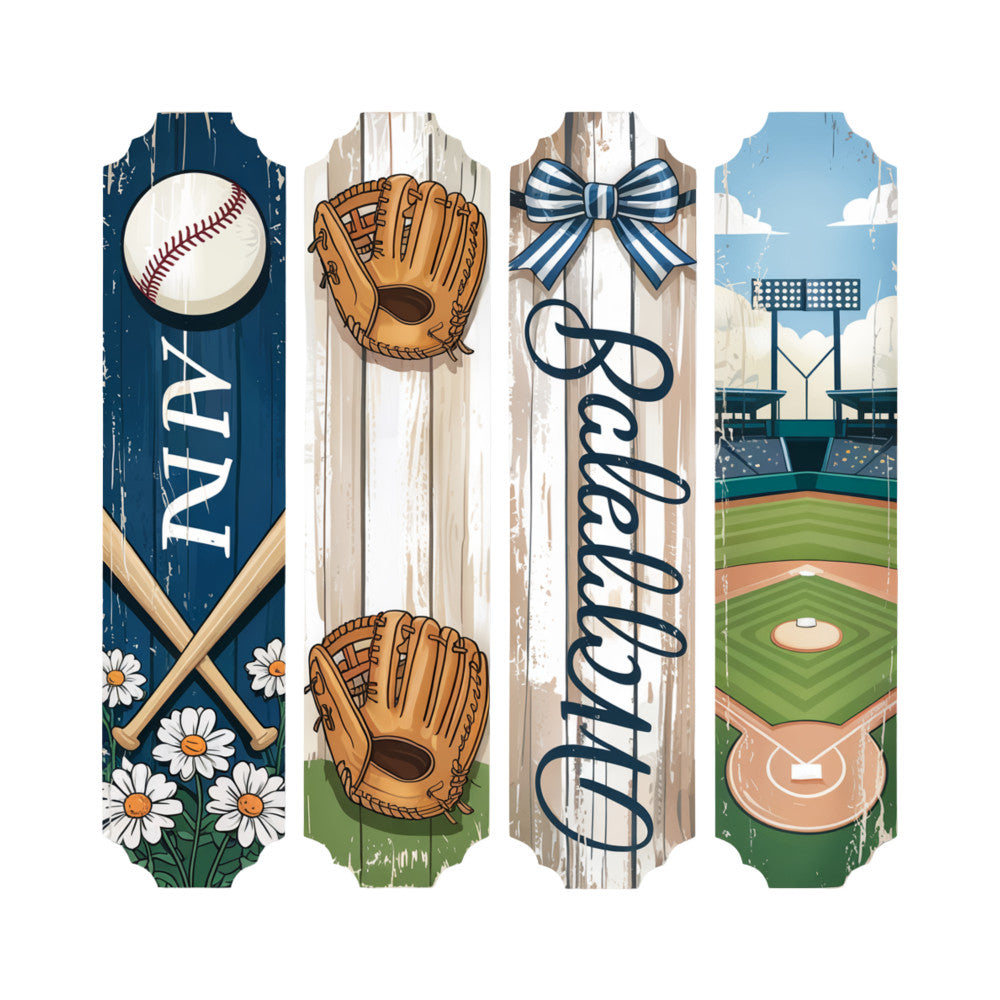 Baseball Brushstroke Fabric Panel 12