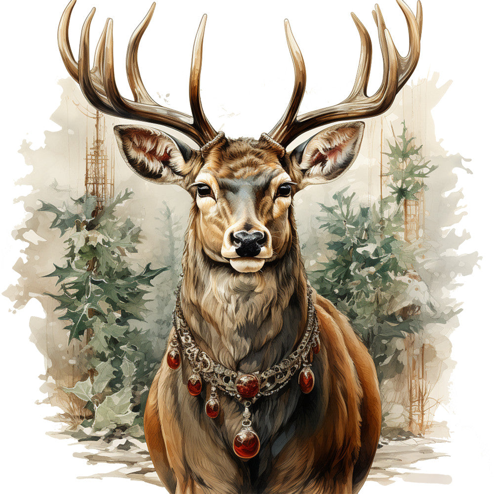 Elegant Christmas Fabric Panel 44