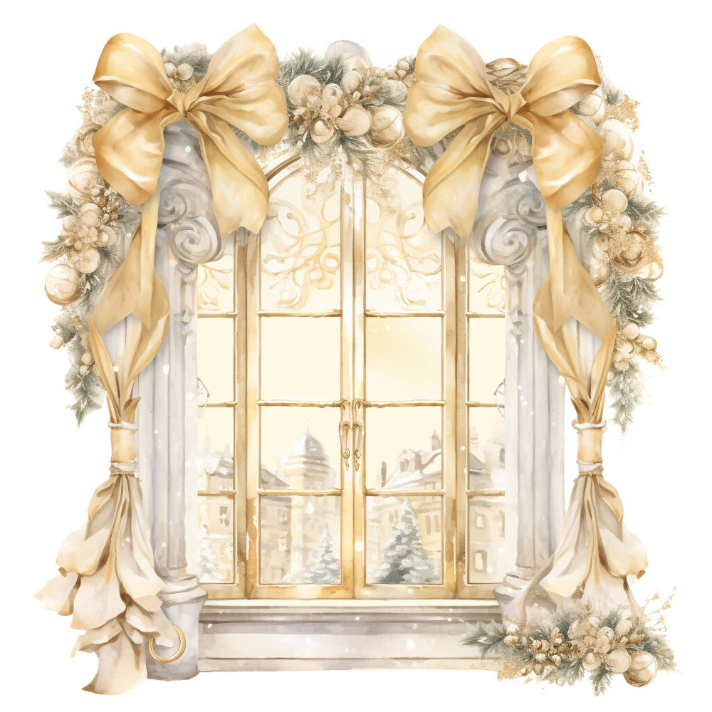 A Golden Christmas Fabric Panel 41