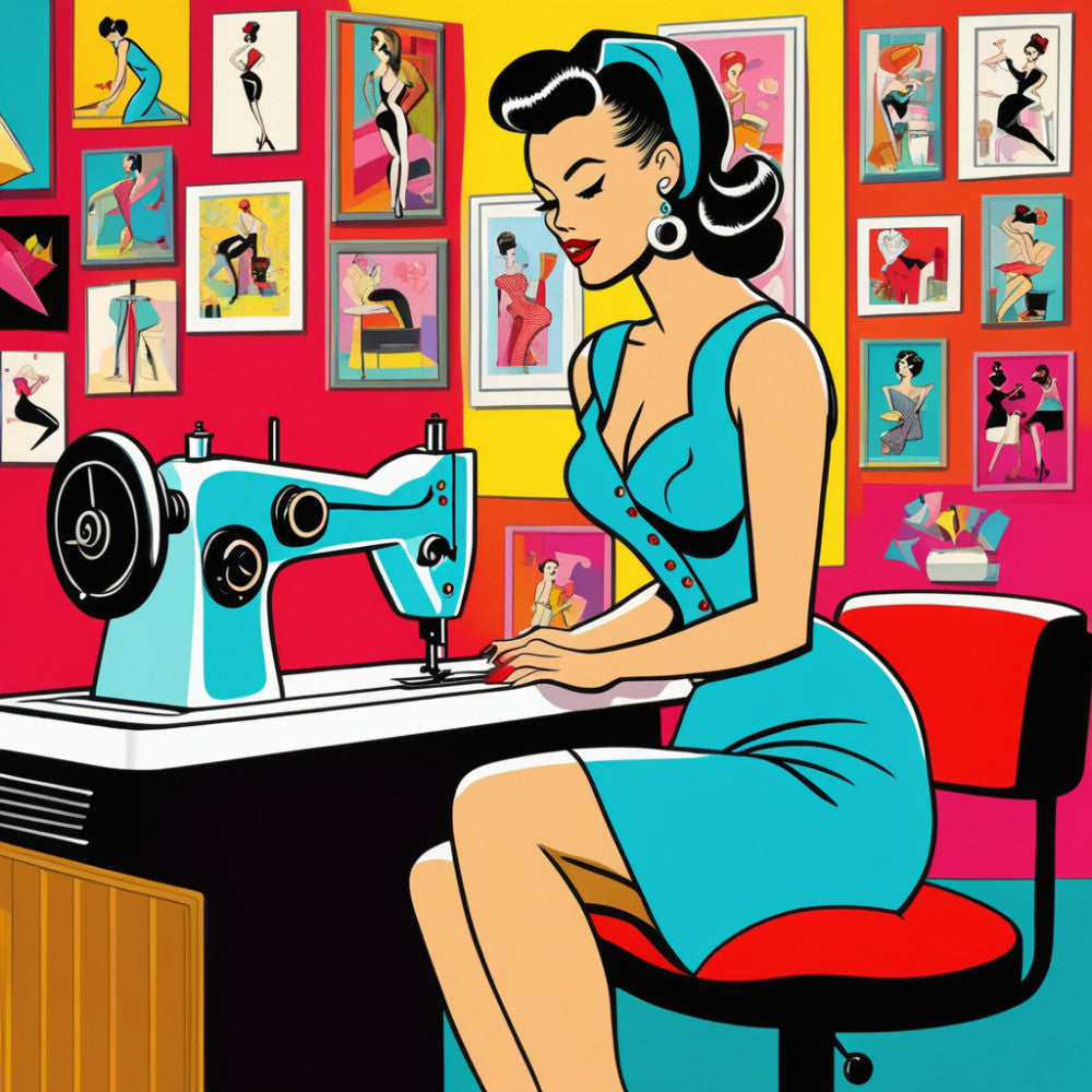Pop Art Sewing Fabric Panel 57