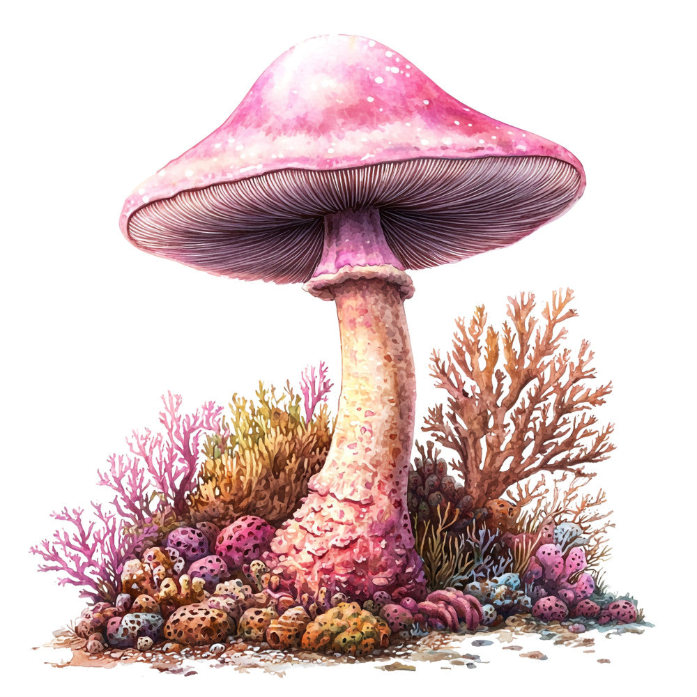 Underwater Mushrooms Fabric Panel 18